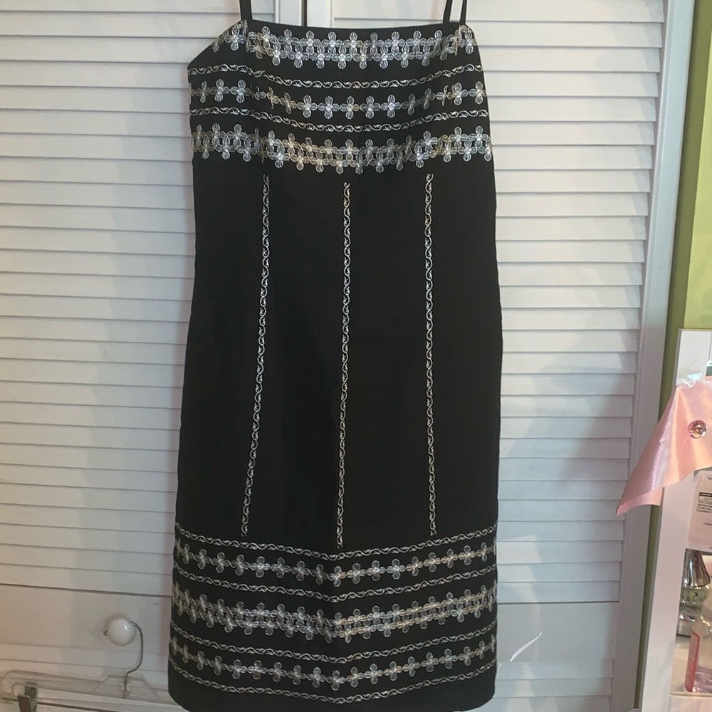 Ann taylor loft embroidered dress size 2